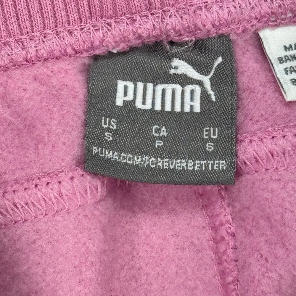 Puma Joggers Women's Small Pink Fleece Lined Athletic Training Sports Sweatpants - Picture 8 of 9